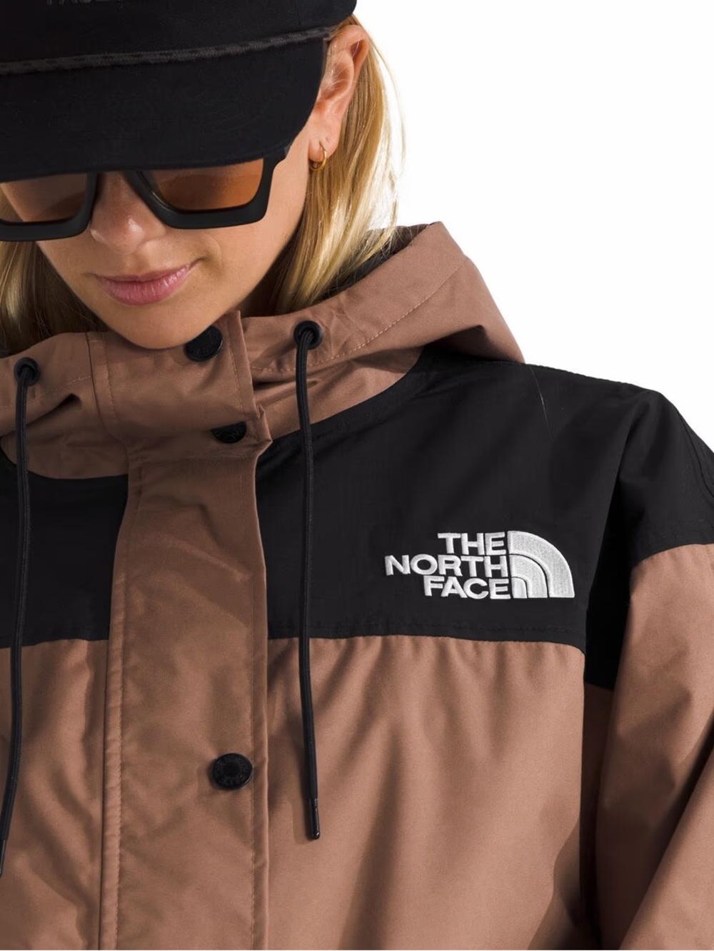 The North Face Reign On Parka Women’s Two-Tone Brown & Black Long Hooded Jacket